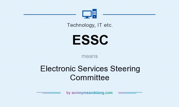 What does ESSC mean? It stands for Electronic Services Steering Committee
