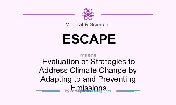 What does ESCAPE mean? It stands for Evaluation of Strategies to Address Climate Change by Adapting to and Preventing Emissions