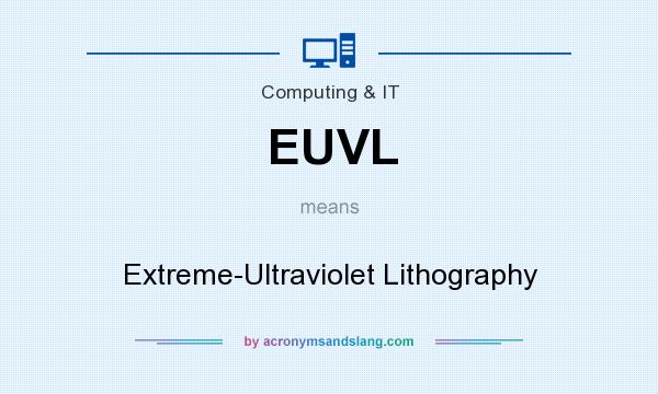 What does EUVL mean? It stands for Extreme-Ultraviolet Lithography