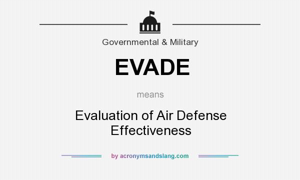 What does EVADE mean? It stands for Evaluation of Air Defense Effectiveness