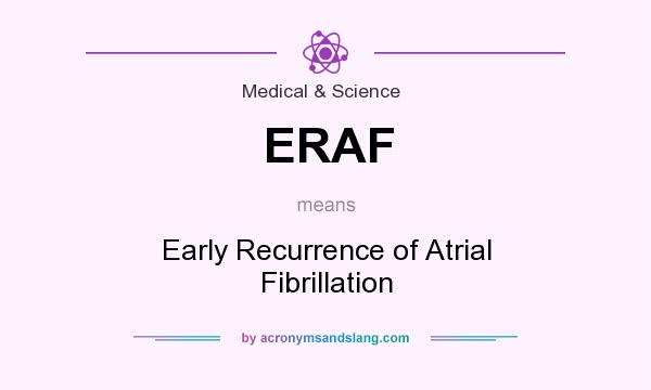 What does ERAF mean? It stands for Early Recurrence of Atrial Fibrillation