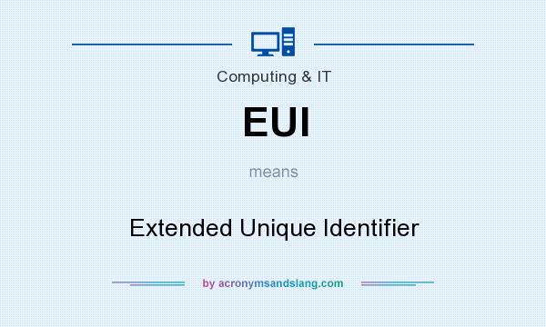 What does EUI mean? It stands for Extended Unique Identifier
