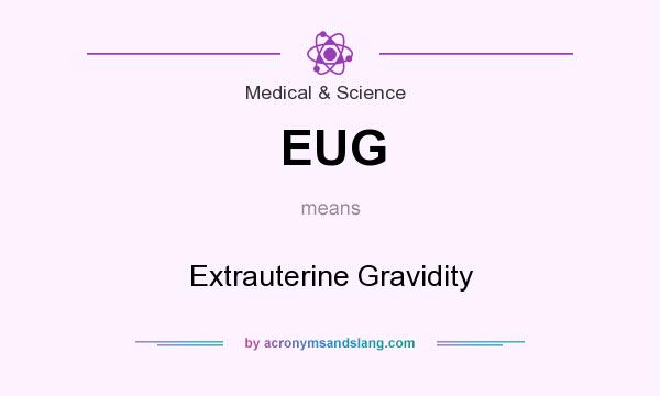 What does EUG mean? It stands for Extrauterine Gravidity