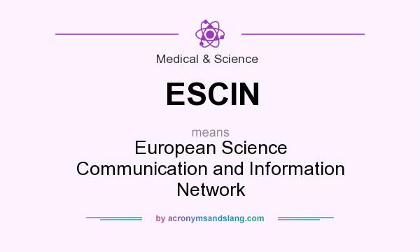 What does ESCIN mean? It stands for European Science Communication and Information Network
