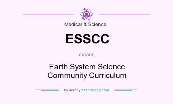 What does ESSCC mean? It stands for Earth System Science Community Curriculum