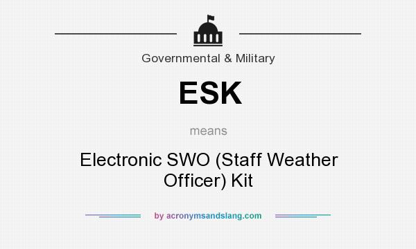 What does ESK mean? It stands for Electronic SWO (Staff Weather Officer) Kit