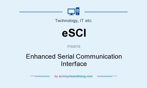 What does eSCI mean? It stands for Enhanced Serial Communication Interface