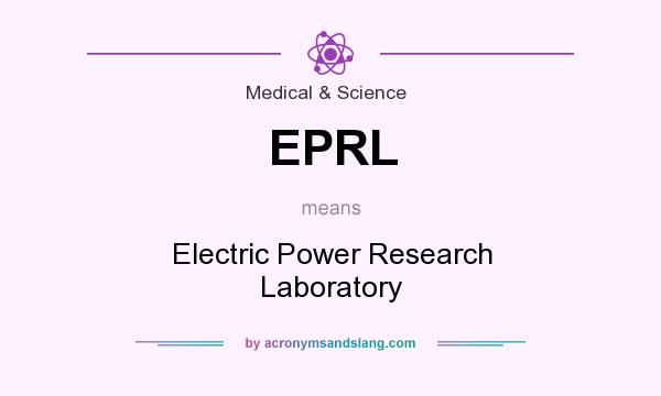 What does EPRL mean? It stands for Electric Power Research Laboratory
