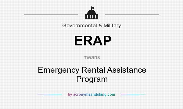 What does ERAP mean? It stands for Emergency Rental Assistance Program