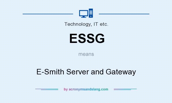 What does ESSG mean? It stands for E-Smith Server and Gateway