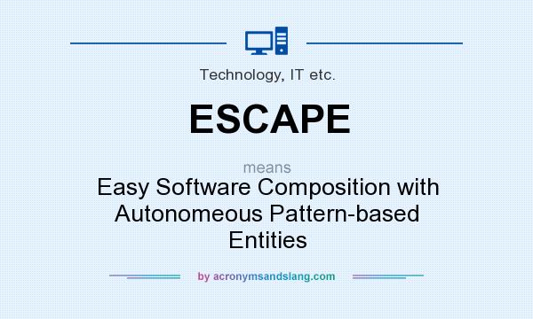 What does ESCAPE mean? It stands for Easy Software Composition with Autonomeous Pattern-based Entities