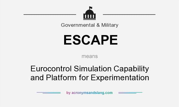 What does ESCAPE mean? It stands for Eurocontrol Simulation Capability and Platform for Experimentation