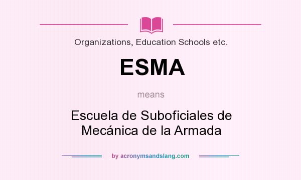 What does ESMA mean? It stands for Escuela de Suboficiales de Mecánica de la Armada