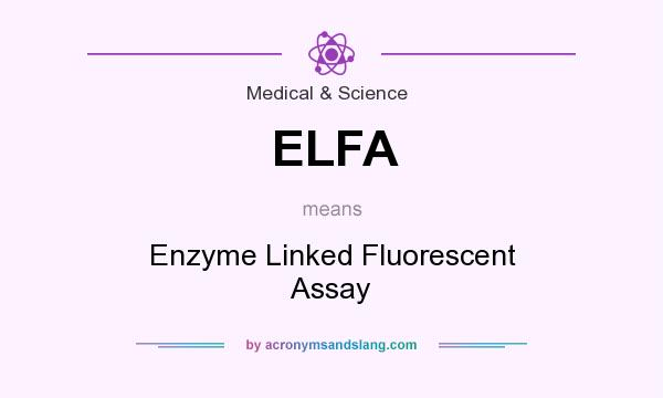 What does ELFA mean? It stands for Enzyme Linked Fluorescent Assay