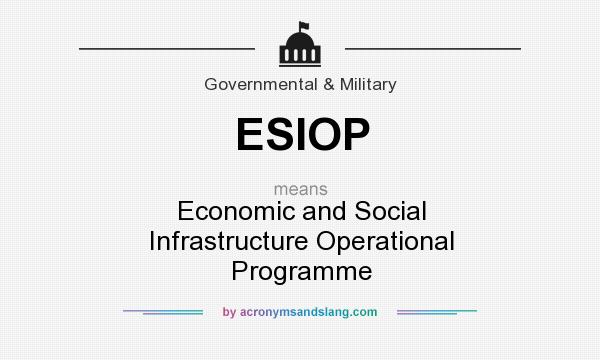 What does ESIOP mean? It stands for Economic and Social Infrastructure Operational Programme