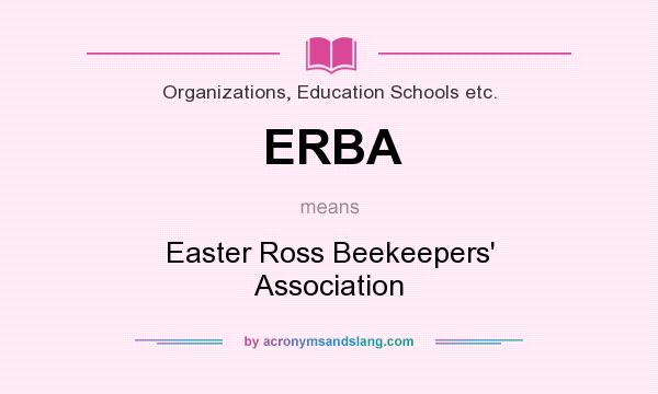What does ERBA mean? It stands for Easter Ross Beekeepers` Association
