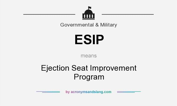 What does ESIP mean? It stands for Ejection Seat Improvement Program