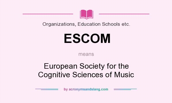 What does ESCOM mean? It stands for European Society for the Cognitive Sciences of Music