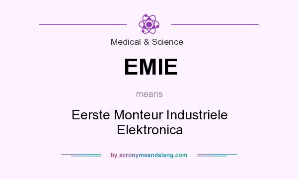 What does EMIE mean? It stands for Eerste Monteur Industriele Elektronica