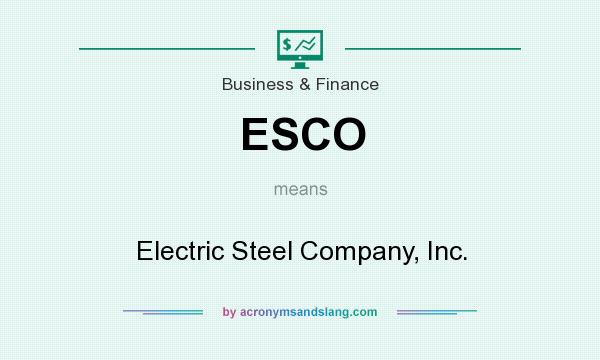 What does ESCO mean? It stands for Electric Steel Company, Inc.