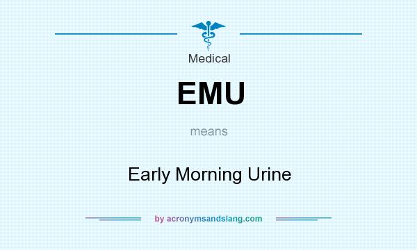 What does EMU mean? It stands for Early Morning Urine