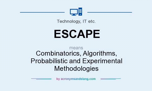 What does ESCAPE mean? It stands for Combinatorics, Algorithms, Probabilistic and Experimental Methodologies