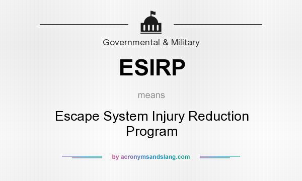 What does ESIRP mean? It stands for Escape System Injury Reduction Program