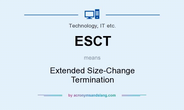 What does ESCT mean? It stands for Extended Size-Change Termination