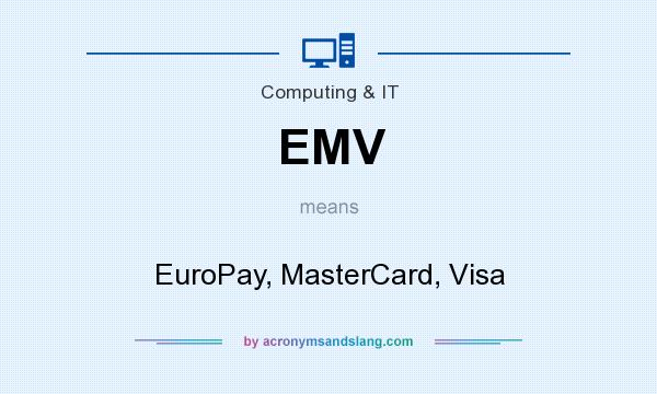 What does EMV mean? It stands for EuroPay, MasterCard, Visa