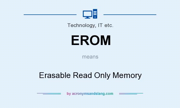 What does EROM mean? It stands for Erasable Read Only Memory