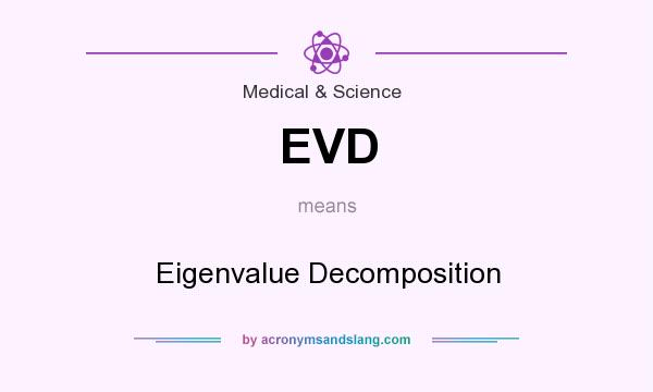 What does EVD mean? It stands for Eigenvalue Decomposition