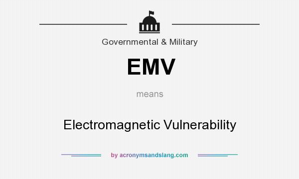 What does EMV mean? It stands for Electromagnetic Vulnerability