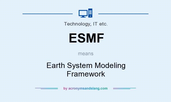 What does ESMF mean? It stands for Earth System Modeling Framework