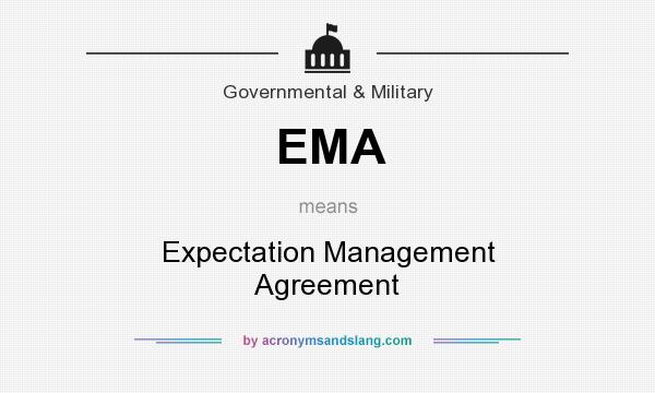 What does EMA mean? It stands for Expectation Management Agreement
