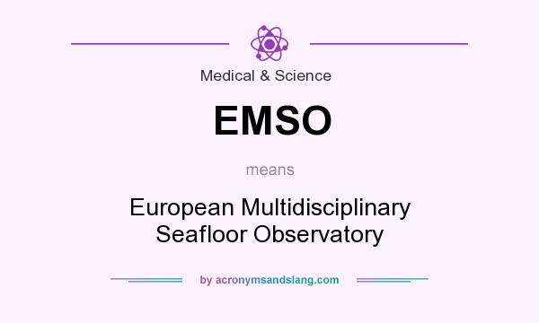What does EMSO mean? It stands for European Multidisciplinary Seafloor Observatory