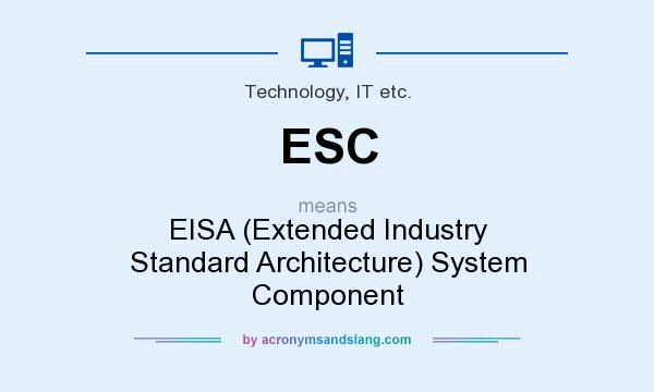 What does ESC mean? It stands for EISA (Extended Industry Standard Architecture) System Component