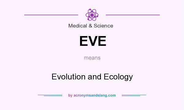 What does EVE mean? It stands for Evolution and Ecology