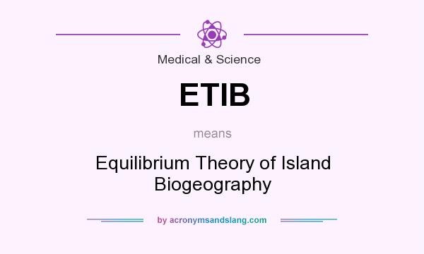 What does ETIB mean? It stands for Equilibrium Theory of Island Biogeography