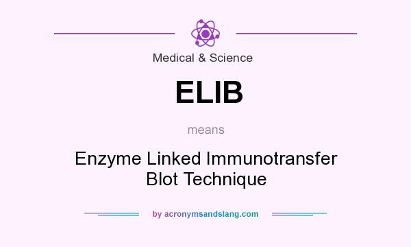 What does ELIB mean? It stands for Enzyme Linked Immunotransfer Blot Technique