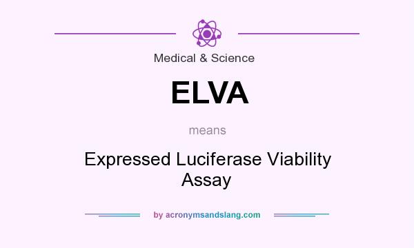 What does ELVA mean? It stands for Expressed Luciferase Viability Assay