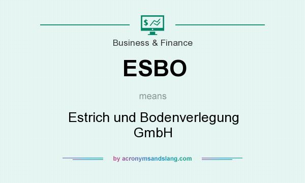 What does ESBO mean? It stands for Estrich und Bodenverlegung GmbH