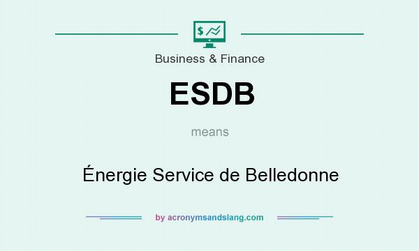 What does ESDB mean? It stands for Énergie Service de Belledonne
