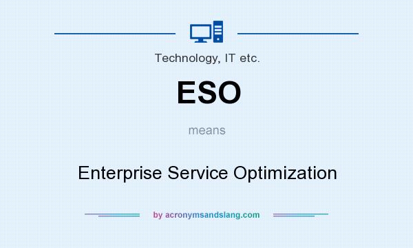 What does ESO mean? It stands for Enterprise Service Optimization
