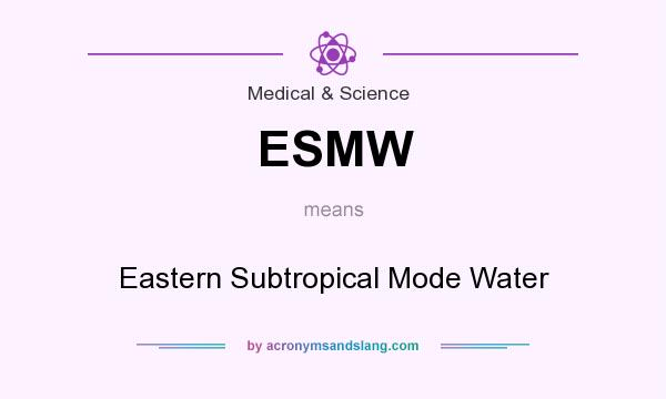 What does ESMW mean? It stands for Eastern Subtropical Mode Water