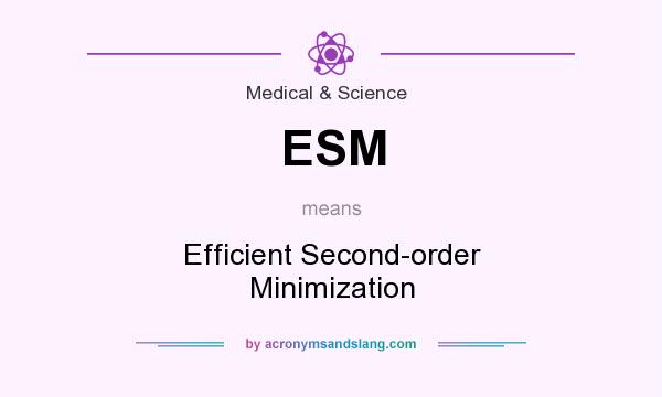 What does ESM mean? It stands for Efficient Second-order Minimization