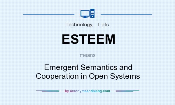 What does ESTEEM mean? It stands for Emergent Semantics and Cooperation in Open Systems