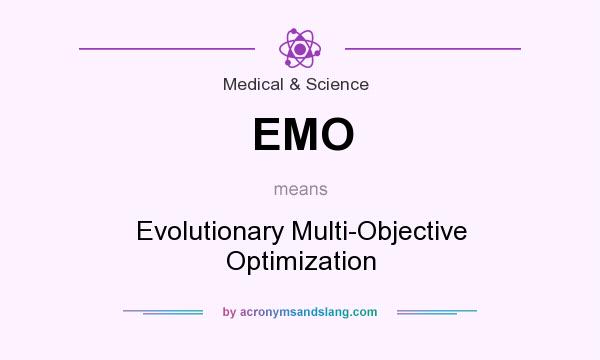 What does EMO mean? It stands for Evolutionary Multi-Objective Optimization