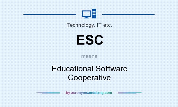 What does ESC mean? It stands for Educational Software Cooperative