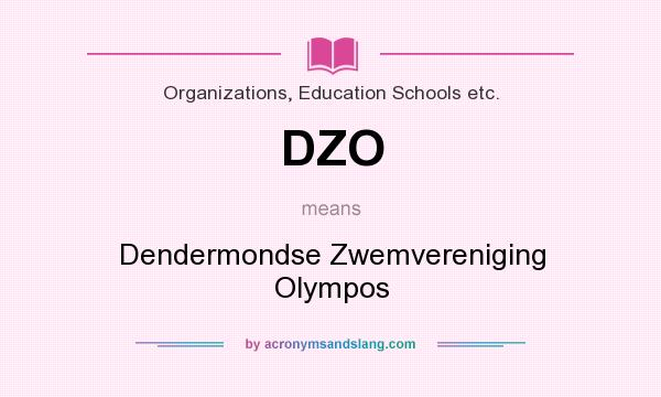 What does DZO mean? It stands for Dendermondse Zwemvereniging Olympos