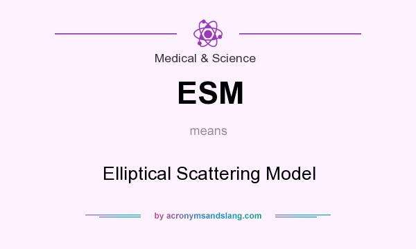 What does ESM mean? It stands for Elliptical Scattering Model